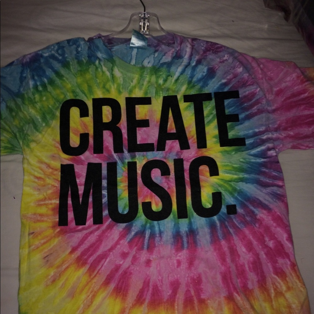 Create music tie dye shirt